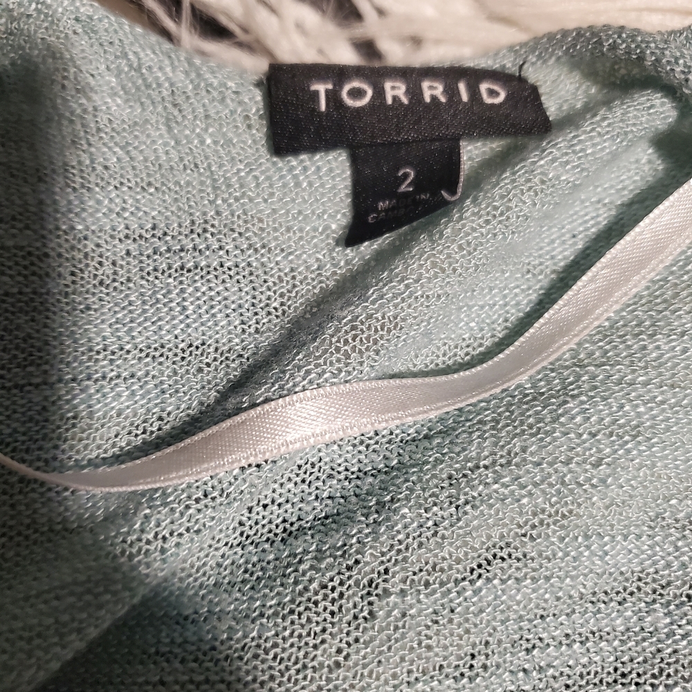 Torrid light blue open cardigan size - Picture 3 of 3